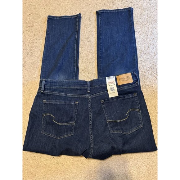 LEVI'S WOMEN'S CLASSIC STRAIGHT MID RISE Dark Wash 16S W33 L30 - Picture 6 of 12